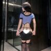 Erotic lingerie policewoman uniform cos one-piece set